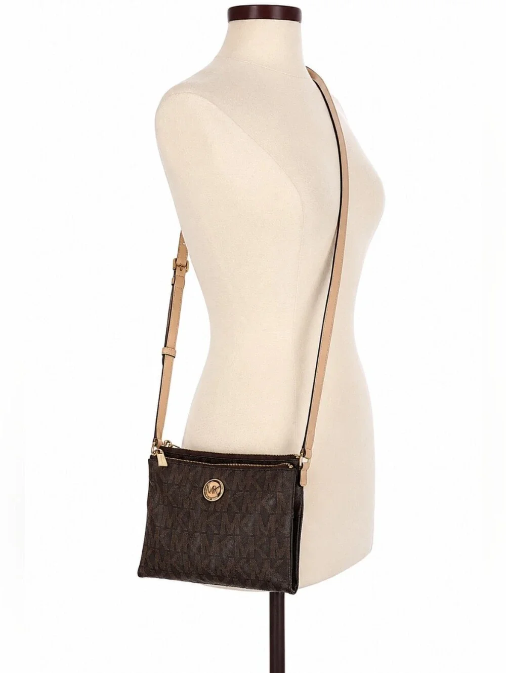 Michael Kors Fulton crossbody bag in signature Brown